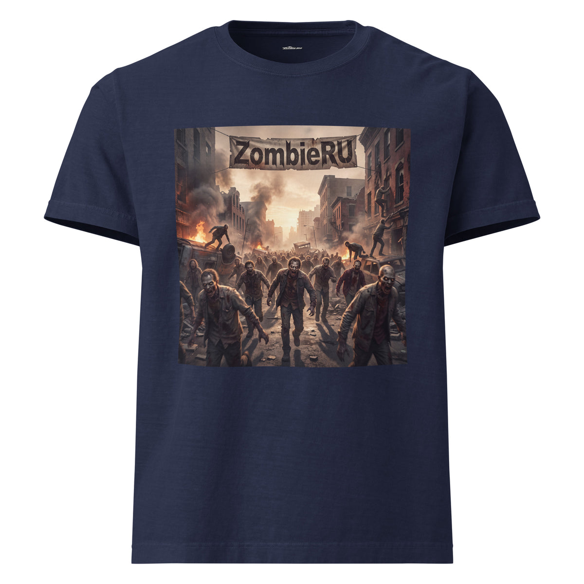 Camiseta unisex con ilustración de criaturas zombies.
