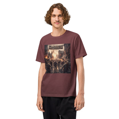 Camiseta Horda Zombie unisex con estampado de muertos vivientes.