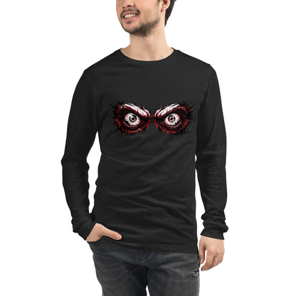 Camiseta de terror con diseño de ojos de zombie.