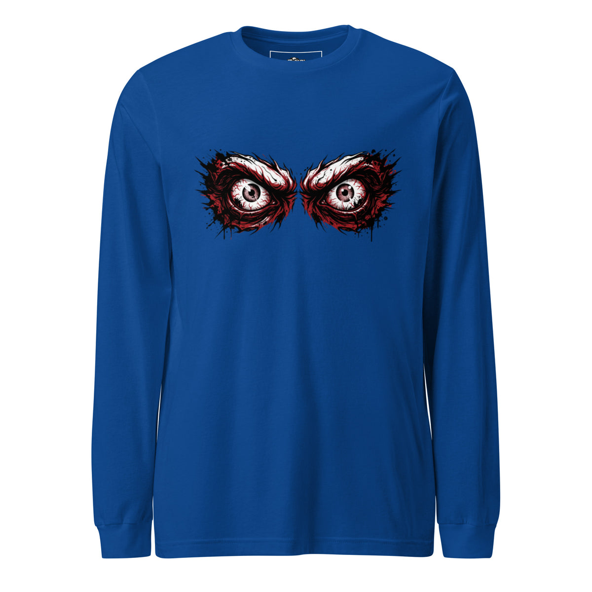 Camiseta de manga larga con estampado oscuro.