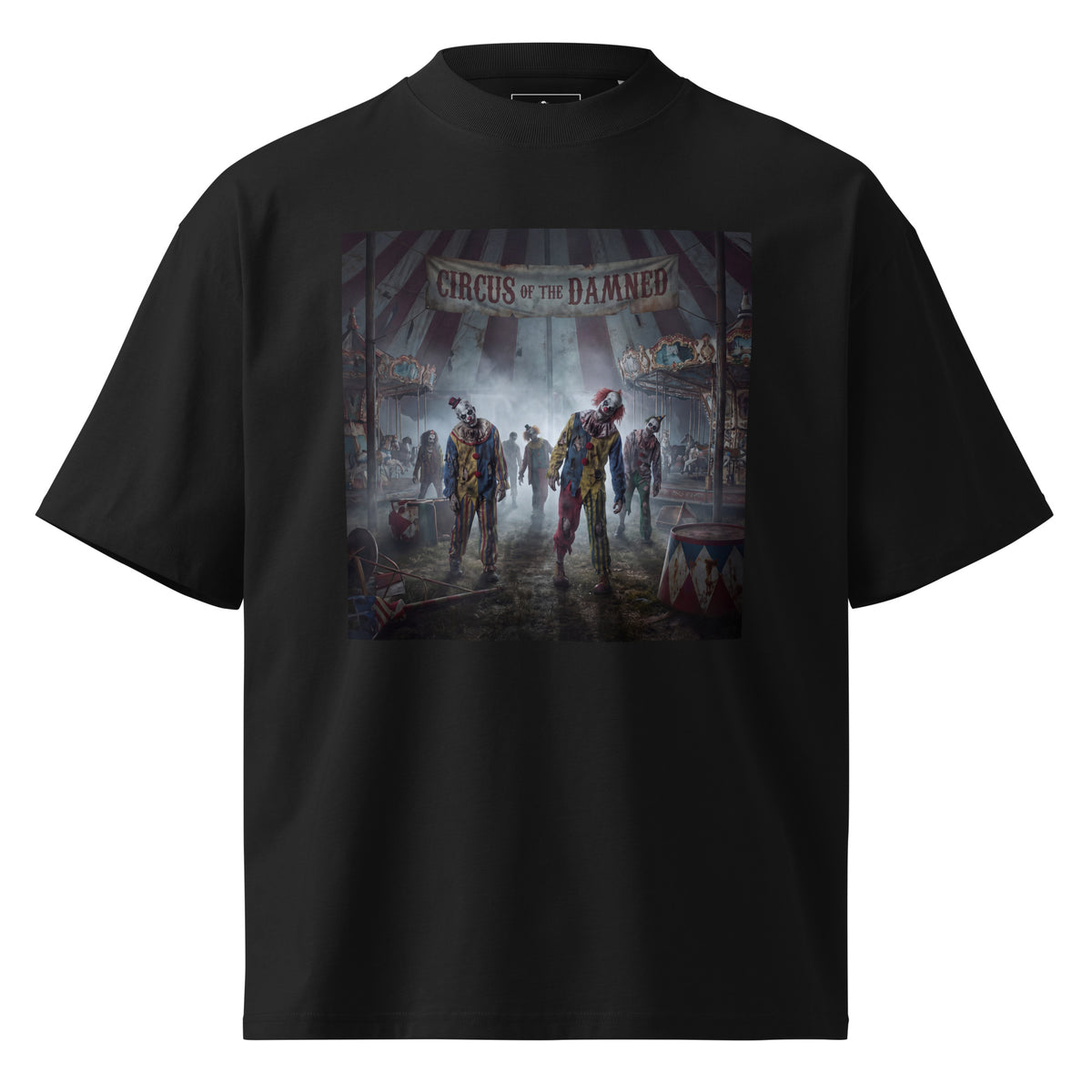 Camiseta de terror con diseño de payasos zombie