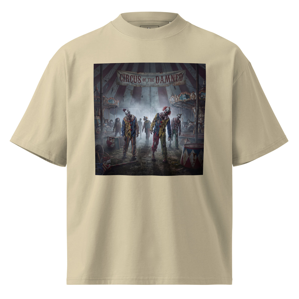 Camiseta zombie Halloween con payasos