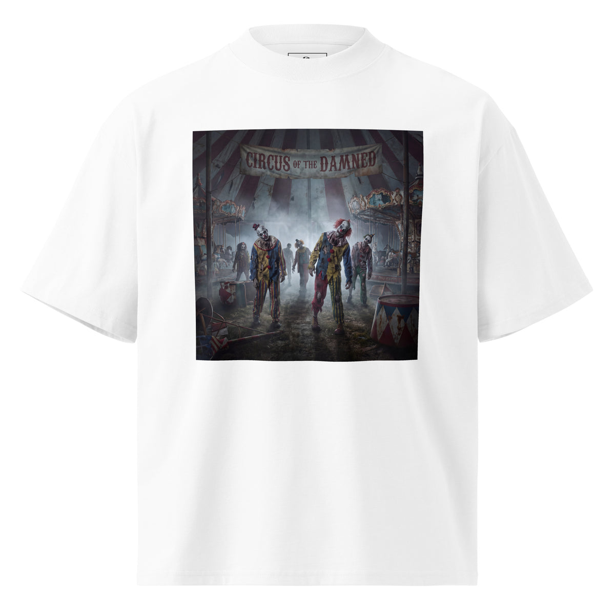 Camiseta alternativa con diseño de payasos zombies