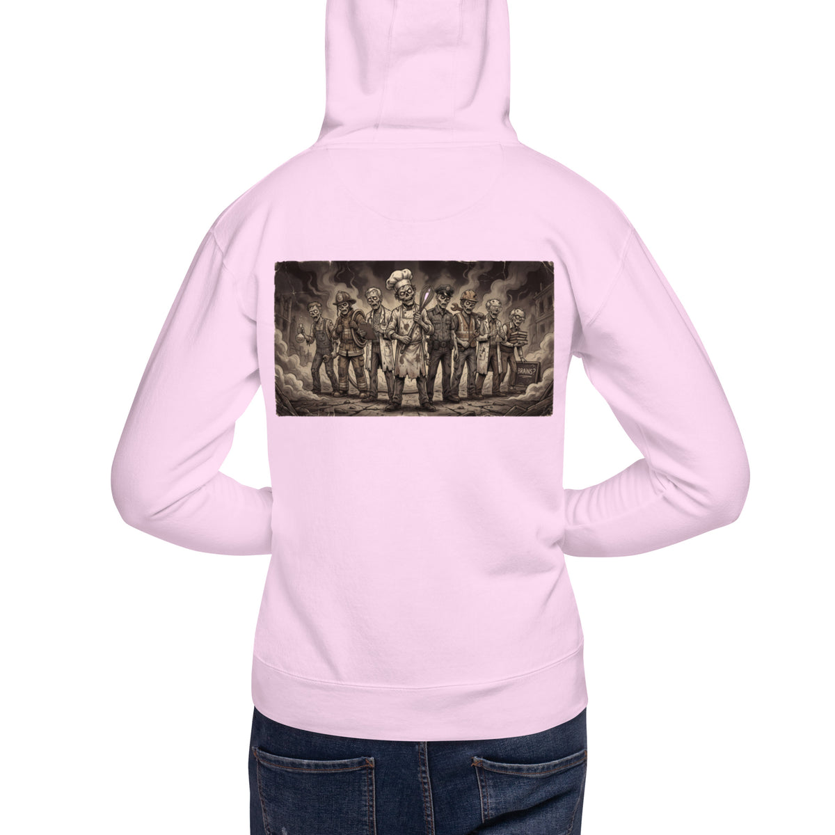 Sudadera de Trabajadores Zombies ZombieRU parte de atras