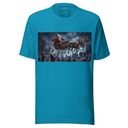 Camiseta navideña con Santa Claus zombie