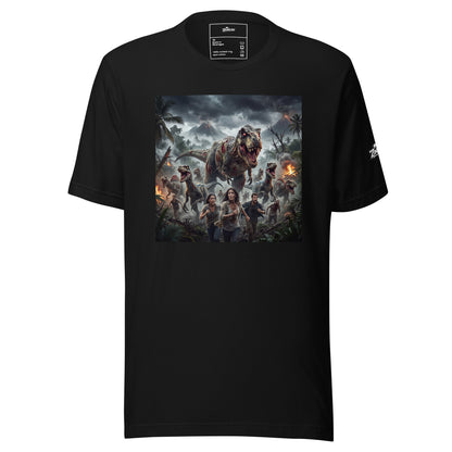 Camiseta con diseño de dinosaurios zombies