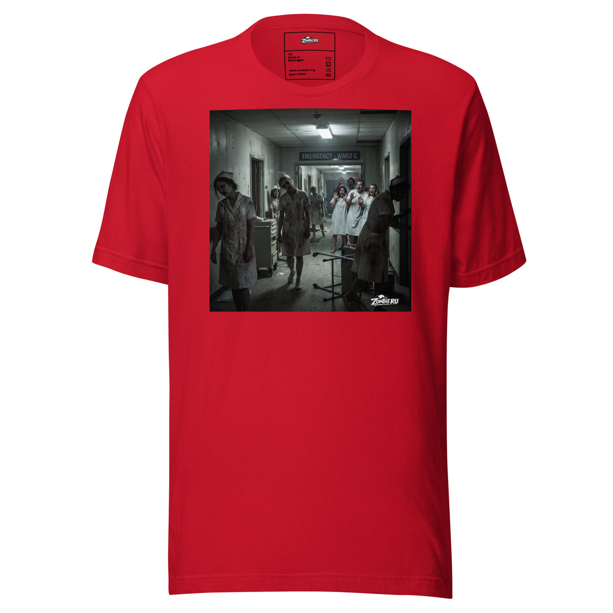 Camiseta de enfermera zombie estilo apocalíptico