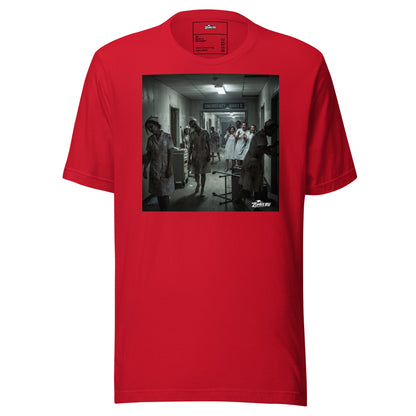 Camiseta de enfermera zombie estilo apocalíptico
