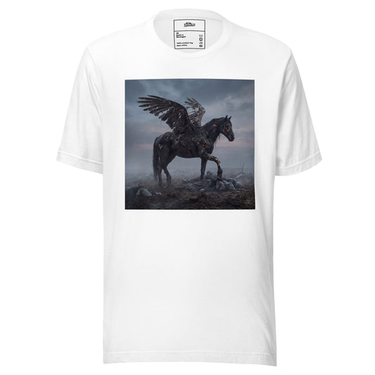 Estampado zombie de pegaso para camiseta unisex