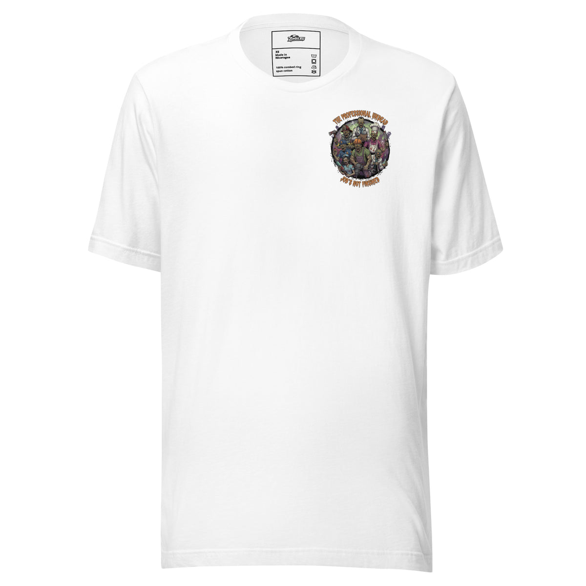 Camiseta de tematica de profeciones zombie Unisex zombieru