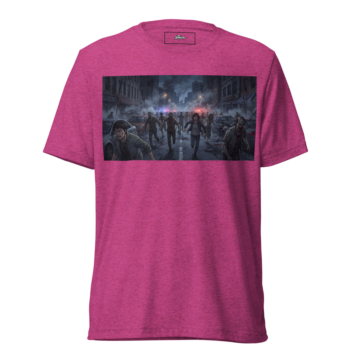 Diseño de guerrero zombie anime en camiseta Unisex