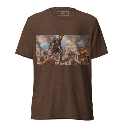 Diseño de titán romano zombie en camiseta