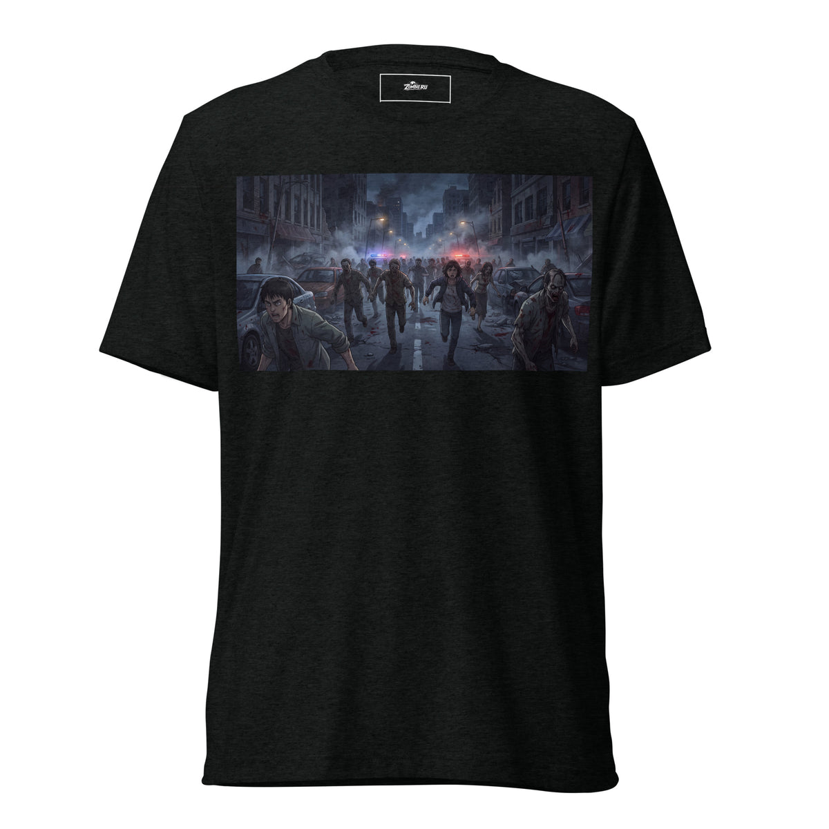 Diseño anime de zombie en camiseta