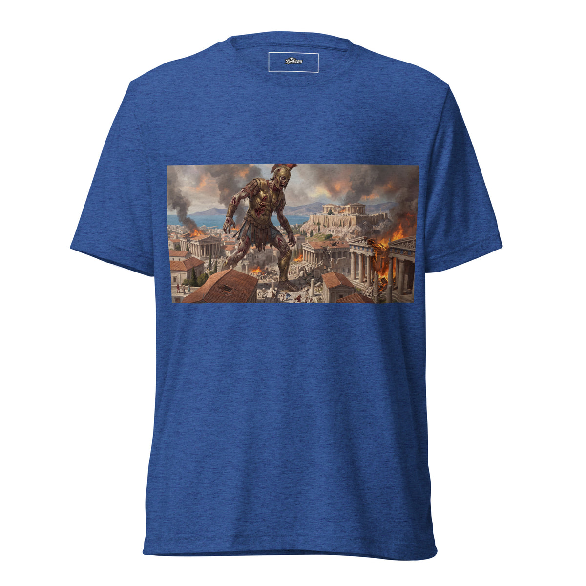 Camiseta unisex de guerrero romano zombie