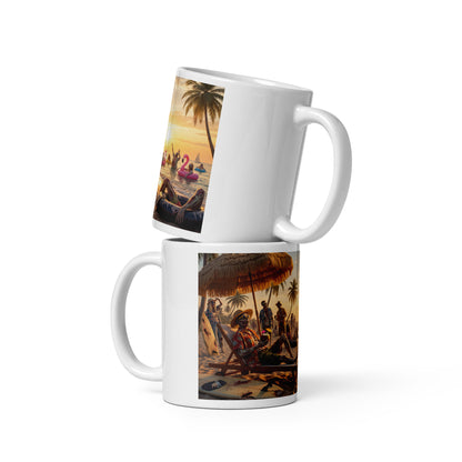 Taza de verano con zombies